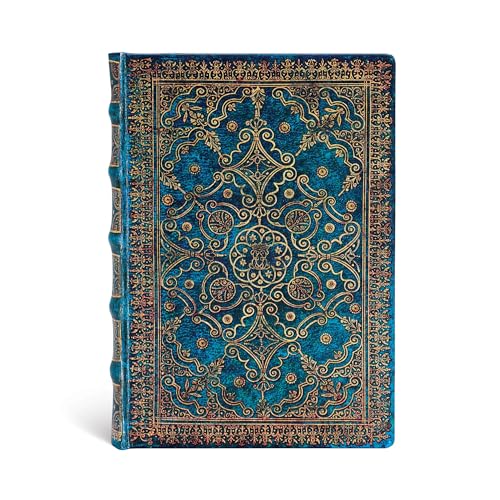 Paperblanks Notizbuch mit Lesebändchen & Innentasche | Azurblau | Midi (170 x 120 mm) | 176 Seiten | Liniert von Paperblanks