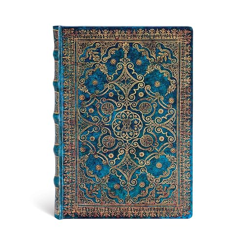 Paperblanks Notizbuch mit Lesebändchen & Innentasche | Azurblau | Midi (170 x 120 mm) | 176 Seiten | Liniert von Paperblanks