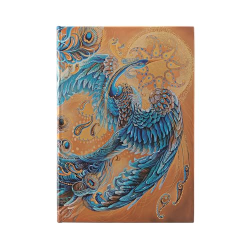 Paperblanks - Skybird - Birds of Happiness - Midi - Unlined - Elastic Band - 120 Gsm (Bird of Happiness) von Paperblanks