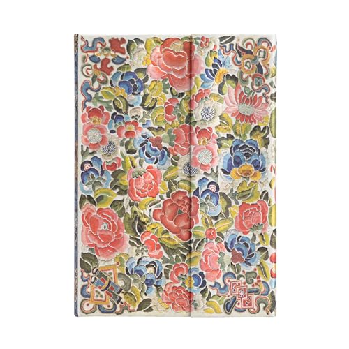Pear Garden (Peking Opera Embroidery) Midi Unlined Hardcover Journal: Hardcover, Wrap Closure, 120 gsm, ribbon marker, memento pouch von Paperblanks