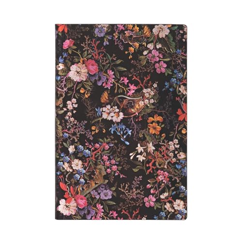 Softcover Notizbuch Floralia Mini Liniert: Flexi softcover, 80 gsm, ribbon marker, pouch, book edge printing (William Kilburn) von Paperblanks