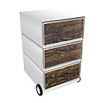 PAPERFLOW Rollcontainer easyBox 3 horizontale Schubladen 642x390x436mm PERSO HOLZ von Paperflow