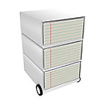 PAPERFLOW Rollcontainer easyBox 3 horizontale Schubladen 642x390x436mm PERSO NOTEBOOK von Paperflow