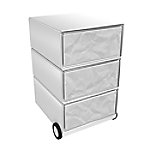 PAPERFLOW Rollcontainer easyBox 3 horizontale Schubladen 642x390x436mm PERSO PAPIER von Paperflow