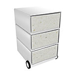 PAPERFLOW Rollcontainer easyBox 3 horizontale Schubladen 642x390x436mm PERSO PAPIERFASER von Paperflow