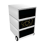 PAPERFLOW Rollcontainer easyBox 3 horizontale Schubladen 642x390x436mm PERSO ROMANZE von Paperflow