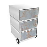 PAPERFLOW Rollcontainer easyBox 3 horizontale Schubladen 642x390x436mm PERSO WELT von Paperflow
