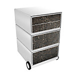 PAPERFLOW Rollcontainer easyBox 4 horizontale Schubladen 642x390x436mm PERSO ALTES LEDER von Paperflow