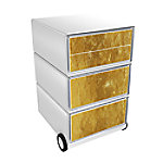 PAPERFLOW Rollcontainer easyBox 4 horizontale Schubladen 642x390x436mm PERSO GOLD von Paperflow