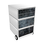 PAPERFLOW Rollcontainer easyBox 4 horizontale Schubladen 642x390x436mm PERSO NIGRUM von Paperflow