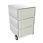 PAPERFLOW Rollcontainer easyBox 4 horizontale Schubladen 642x390x436mm PERSO NOTEBOOK von Paperflow