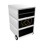 PAPERFLOW Rollcontainer easyBox 4 horizontale Schubladen 642x390x436mm PERSO ROMANZE von Paperflow