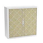 PAPERFLOW easyOffice 1M Rollladenschrank 1040x1100x415mm PERSO ART DECO - AUFGEHENDE SONNE von Paperflow