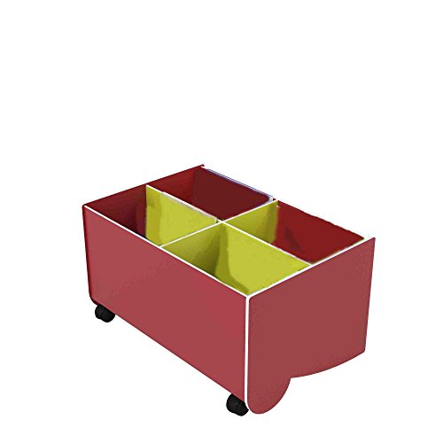 Paperflow Schulbuchkasten Kunststoff klein rot/gelbgrün von Paperflow