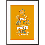 Paperflow Wandbild "Less meetings more doing" 210 x 297 mm von Paperflow