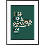 Paperflow Wandbild "Think like a customer" 210 x 297 mm von Paperflow