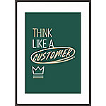 Paperflow Wandbild "Think like a customer" 297 x 420 mm von Paperflow