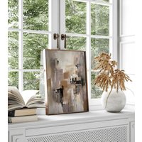 Abstrakte Kunst Mit Acryl/Beige Töne Poster Premium Ap3054 Abstract Art Wandbilder von PapergramArt