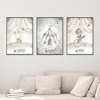 Kinderzimmer Poster Set Premium P720/Zirkus Babyzimmer Wandbild Wandbilder Kinderzimmer Poster Set Premium P720/Zirkus Babyzimmer Wandbild Wandbilder von PapergramArt
