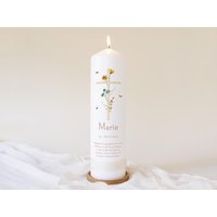 Taufkerze Blumenkreuz, Mädchen, Kreuz, Taufkerzen, Mädchen Blumen, Flowercross von PaperloversKids