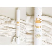 Kommunionkerze Sonne, Mädchen, Jungen, Kommunion Mit "Sun" von PaperloversKids