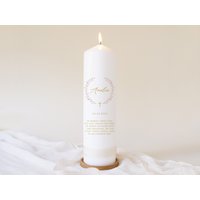 Taufkerze Mädchen, Modern, Patenkerze, Taufgeschenk, Taufgeschenk Patenkind, "Beautiful Moment Rosa" Kollektion von PaperloversKids