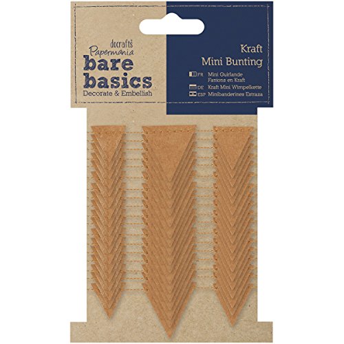 Papermania Bare Basics Kraft Mini Dreiecke Wimpelkette, braun Papermania Bare Basics Kraft Mini Dreiecke Wimpelkette, braun von Docrafts