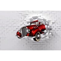 Papermoon Fototapete "3D ABSTRAKT DESIGN-VINTAGE OLDTIMER WANDDEKO XXL" von Papermoon