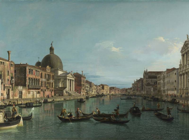 Papermoon Fototapete ABSTRAKT DESIGN-ALTSTADT VENEDIG MALEREI von Papermoon