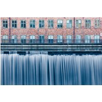 Papermoon Fototapete "ABSTRAKT DESIGN-STEINWAND WASSERFALL" von Papermoon