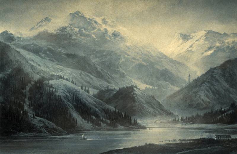 Papermoon Fototapete BERGE-NATUR LANDSCHAFT WALD SEE GEBIRGE VINTAGE TAPETE Papermoon Fototapete BERGE-NATUR LANDSCHAFT WALD SEE GEBIRGE VINTAGE TAPETE von Papermoon