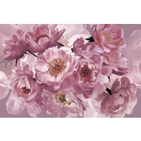 Papermoon Fototapete "BLUMEN ABSTRAKT-MUSTER DESIGN ROSEN BLUMEN DECOR RETRO" von Papermoon