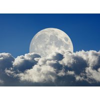 Papermoon Fototapete "Big Moon and Clouds" von Papermoon