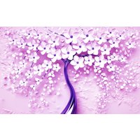 Papermoon Fototapete "Blumen Baum lila" von Papermoon