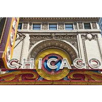 Papermoon Fototapete "CHICAGO-ALTSTADT NEW YORK LAS VESGAS VINTAGE SCHILD XXL" von Papermoon