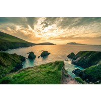 Papermoon Fototapete "DINGLE HALB-INSEL-IRLAND STRAND KLIPPEN KÜSTE GEBIRGE" von Papermoon