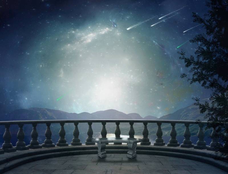Papermoon Fototapete Fantastischer Balkon von Papermoon
