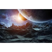 Papermoon Fototapete "GALAXIE-WELTALL UNIVERSUM PLANETEN SOLAR SYSTEM STERNE" von Papermoon