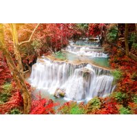 Papermoon Fototapete "Huay Mae Kamin Autumn Waterfall" von Papermoon