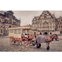 Papermoon Fototapete "Kutsch in Altstadt" von Papermoon