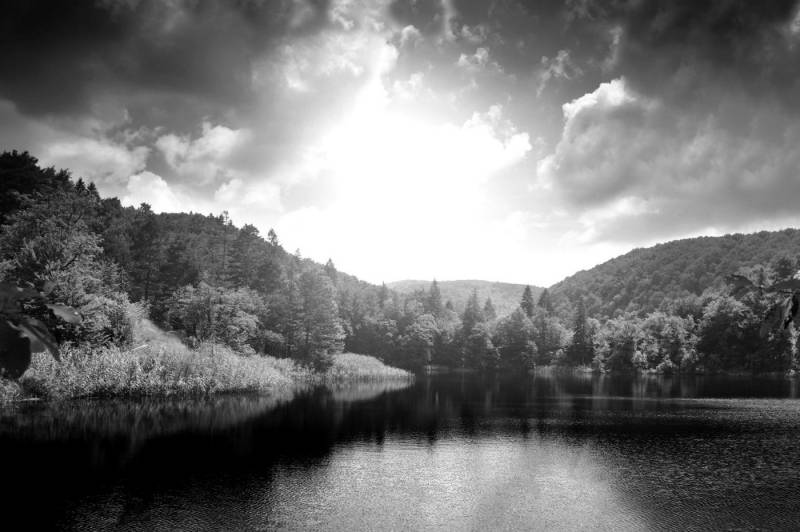 Papermoon Fototapete Landschaft Schwarz & Weiß Papermoon Fototapete Landschaft Schwarz & Weiß von Papermoon