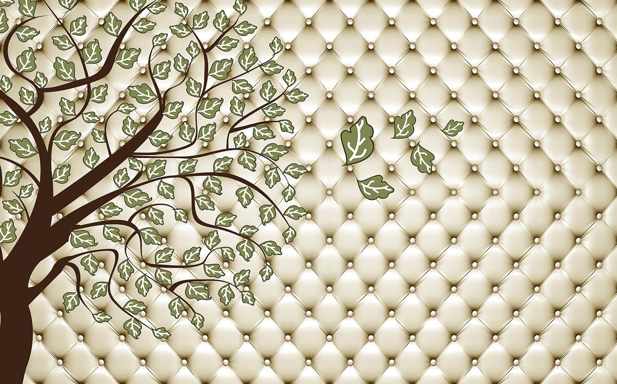 Papermoon Fototapete Muster mit Baum von Papermoon