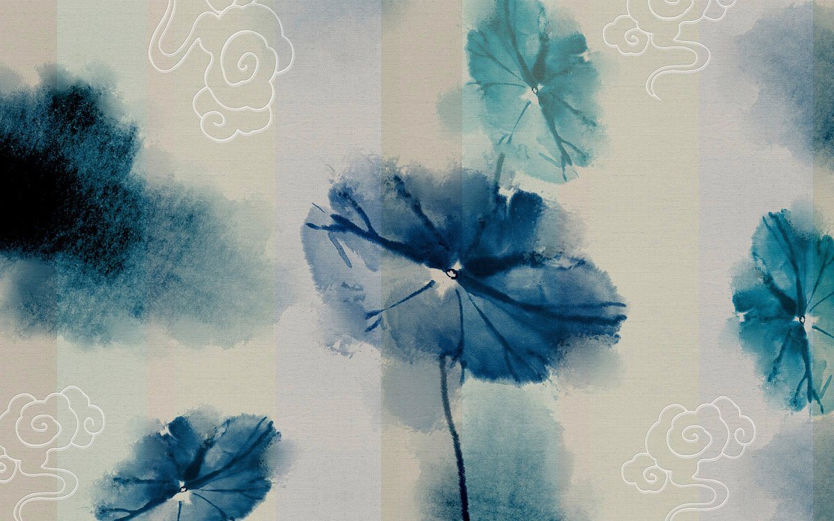Papermoon Fototapete Muster mit Blumen von Papermoon