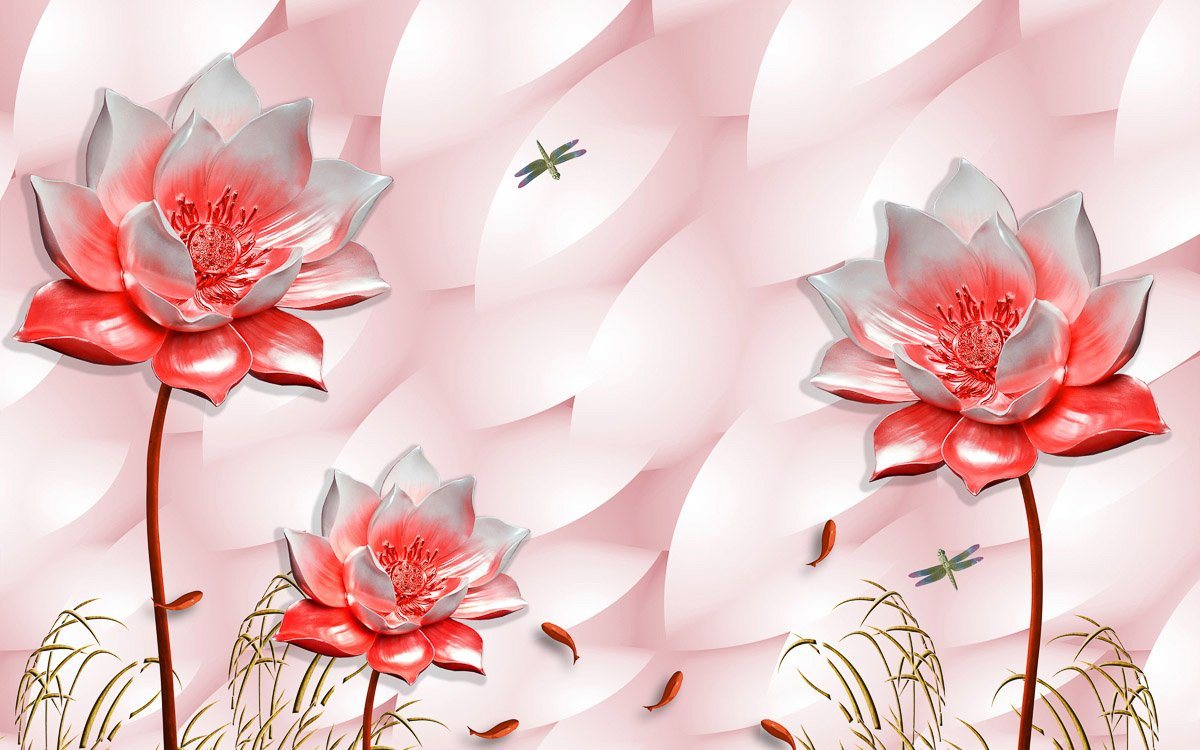 Papermoon Fototapete Muster mit Blumen von Papermoon