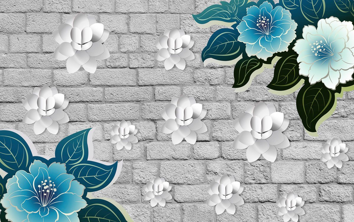 Papermoon Fototapete Muster mit Blumen von Papermoon