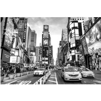 Papermoon Fototapete "New York Time square Schwarz & Weiß" von Papermoon