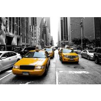 Papermoon Fototapete "New York taxis Schwarz & Weiß" von Papermoon