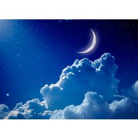 Papermoon Fototapete "Night Sky with Moon" von Papermoon