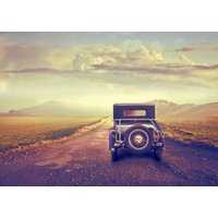 Papermoon Fototapete "Oldtimer in der Wüste" von Papermoon