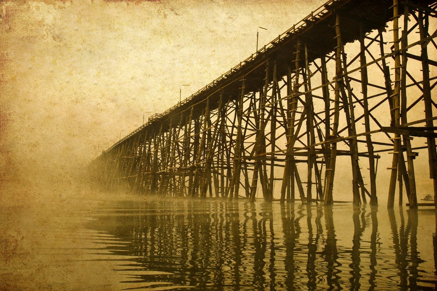 Papermoon Fototapete PIER-SEPIA VINTAGE WANDBILD MEER STRAND STEG OZEAN XXL Papermoon Fototapete PIER-SEPIA VINTAGE WANDBILD MEER STRAND STEG OZEAN XXL von Papermoon